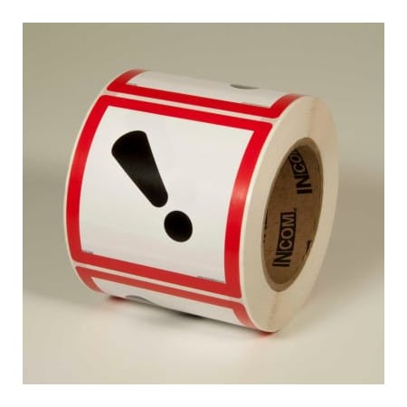 Top Tape And Label INCOM GHS1263 GHS "Exclamation Mark" Pictogram Label, 4" x 4", 500/Roll GHS¬†1263.00